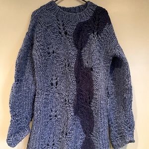 Handmade knit tunic sweater